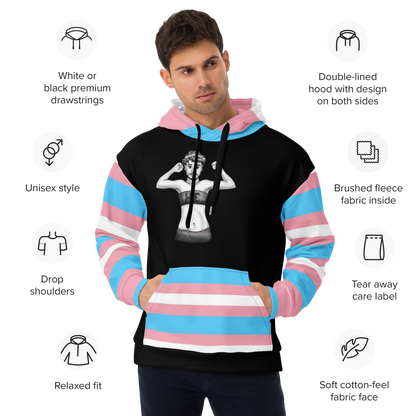 Sudadera con capucha transgénero él