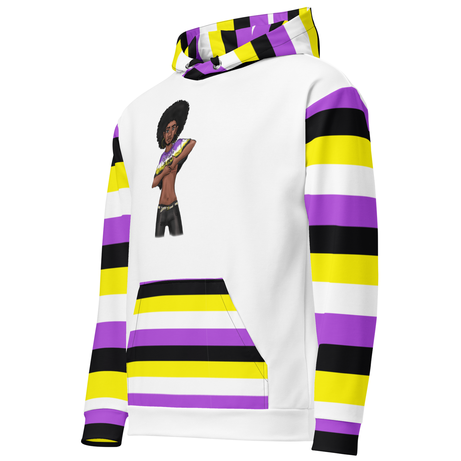 Non-Binary “Gender Is Over” Hoodie – Black and Yellow | Bold, Inclusive &amp; Comfortable