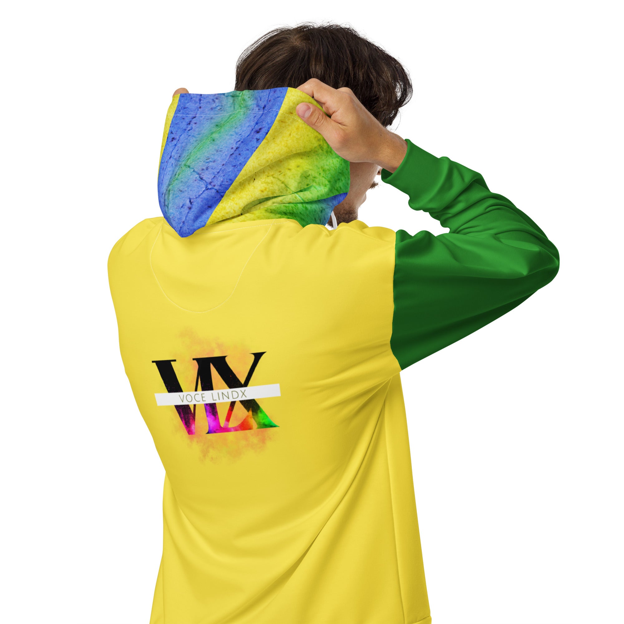 Brazil Flag Zip Hoodie | Flag Graphic