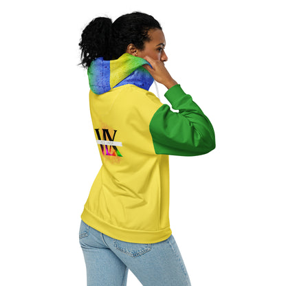 Brazil Flag Zip Hoodie | Flag Graphic