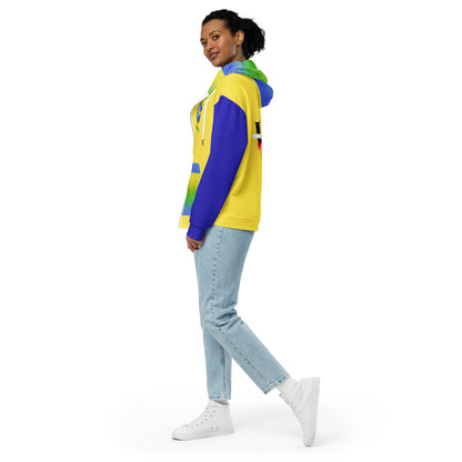 Brazil Flag Zip Hoodie | Flag Graphic