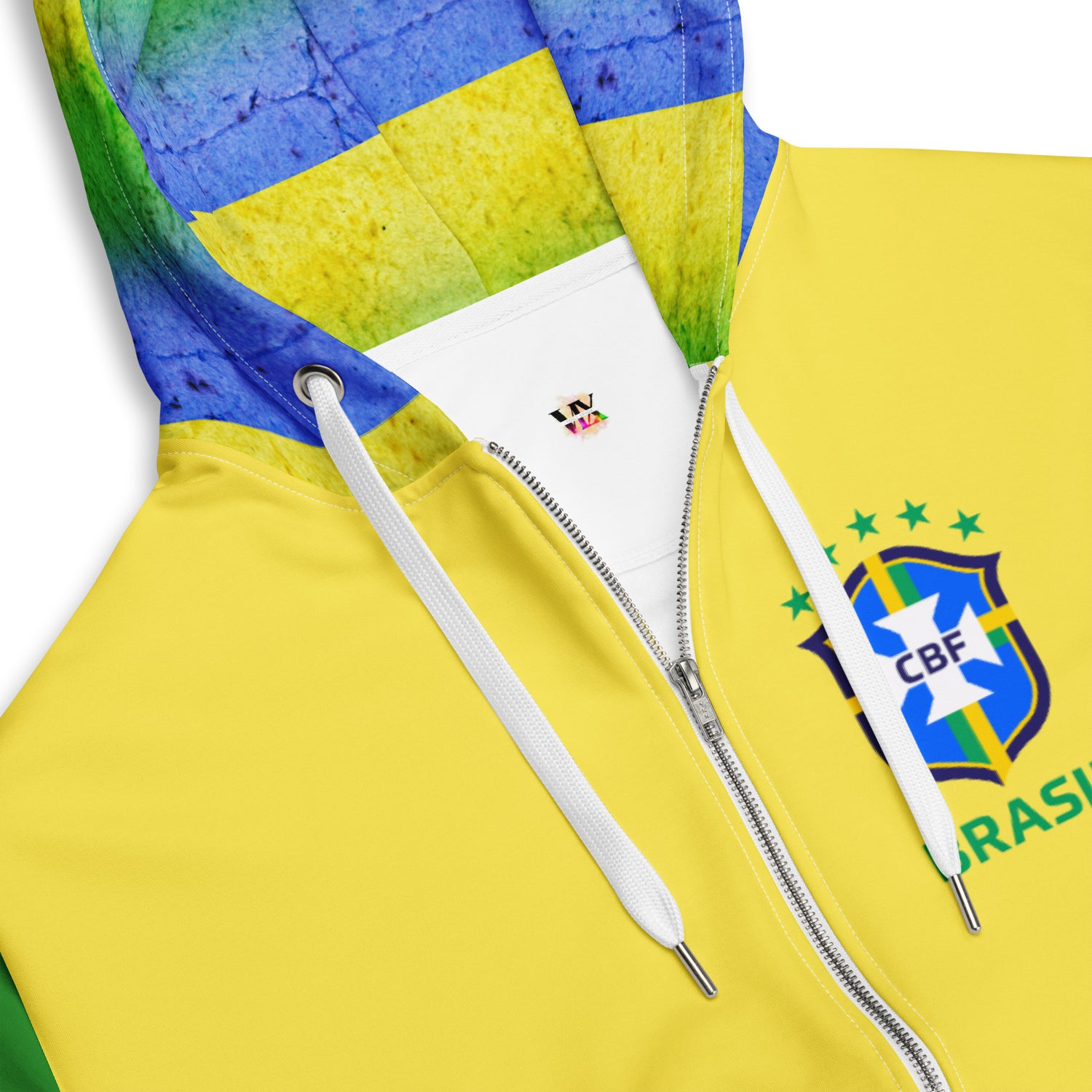 Brazil Flag Zip Hoodie | Flag Graphic