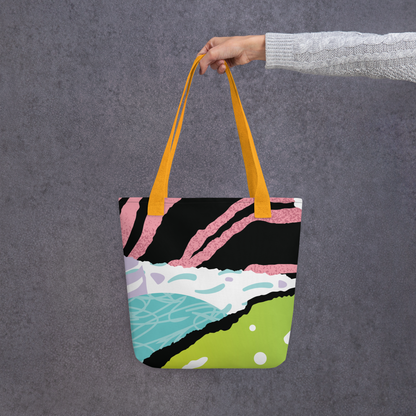 Large Abstract Floral Tote Bag – Durable, Colourful, Eco-Friendly Shoulder Bag for Everyday Use