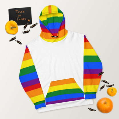 Pride Rainbow Flag Hoodie – Colourful LGBTQIA+ Statement | Sustainable, Soft &amp; Comfortable Fit
