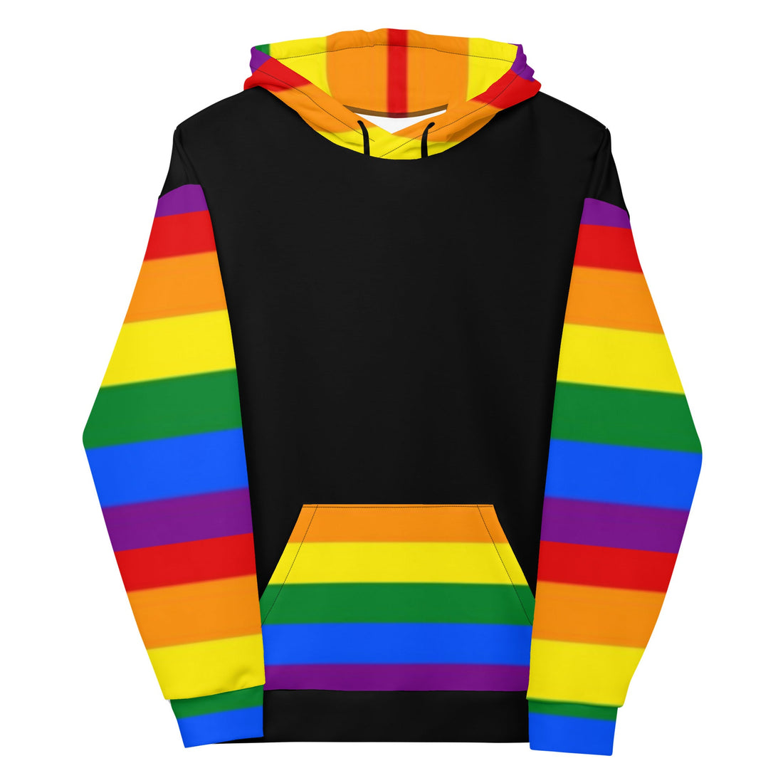 Rainbow Pride Flag Hoodie – LGBTQIA+ All-Over Print