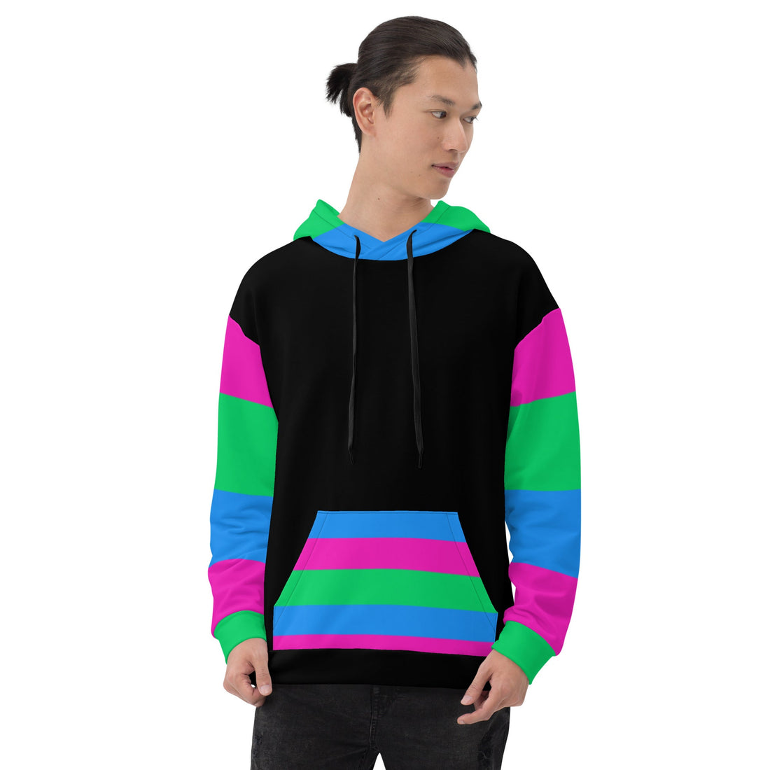Polysexual Pride Flag Hoodie – All-Over Print