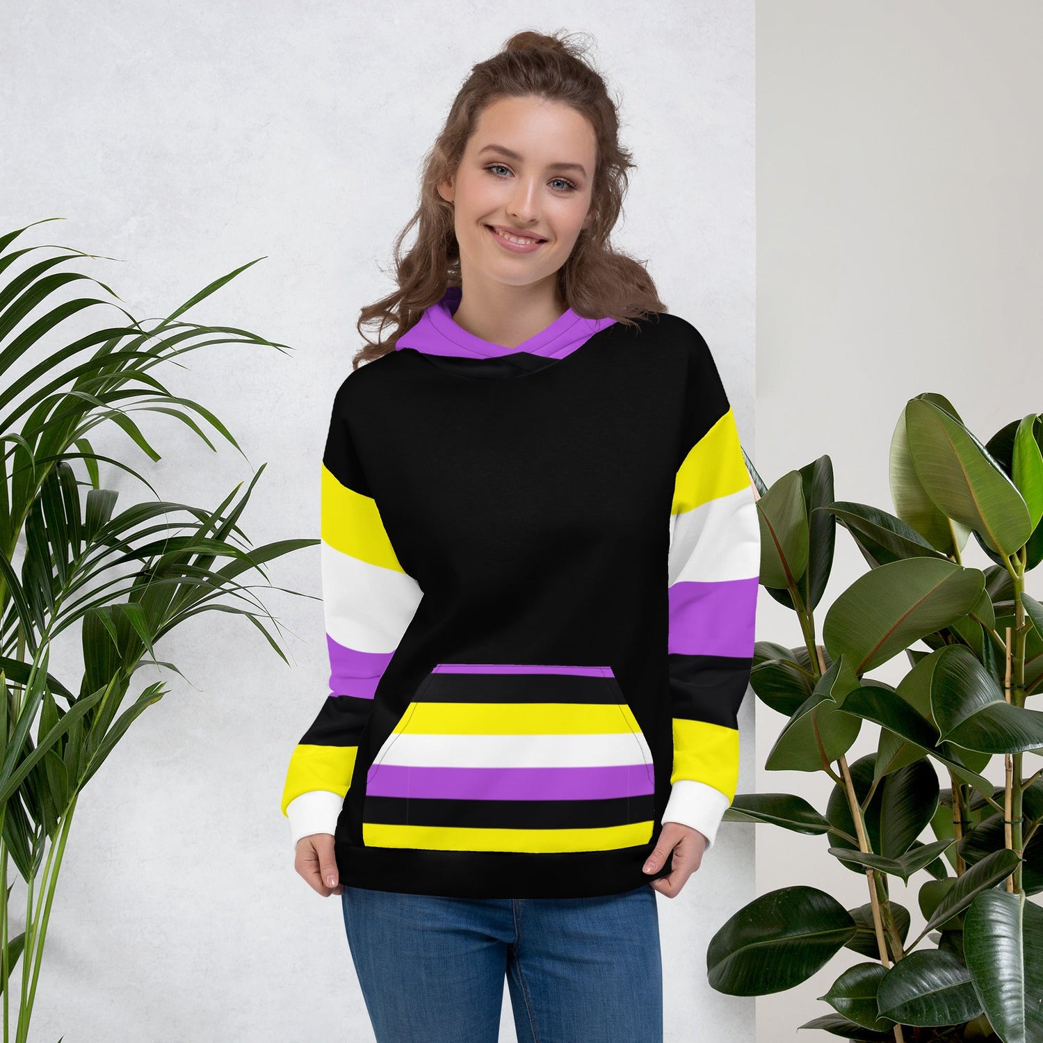 Non-Binary Pride Flag Hoodie – Soft, Sustainable &amp; Inclusive Pridewear