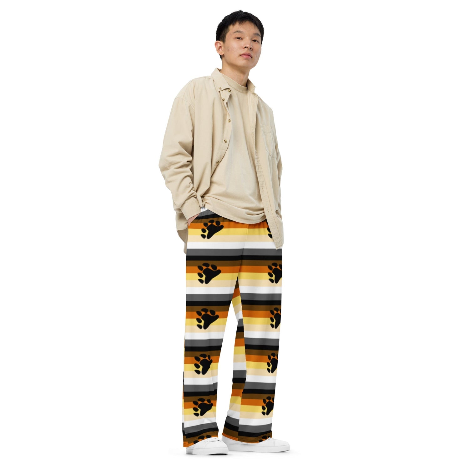 Wide-Leg Pants with Masculine Identity Flag – Bold, Comfortable &amp; Inclusive Fit