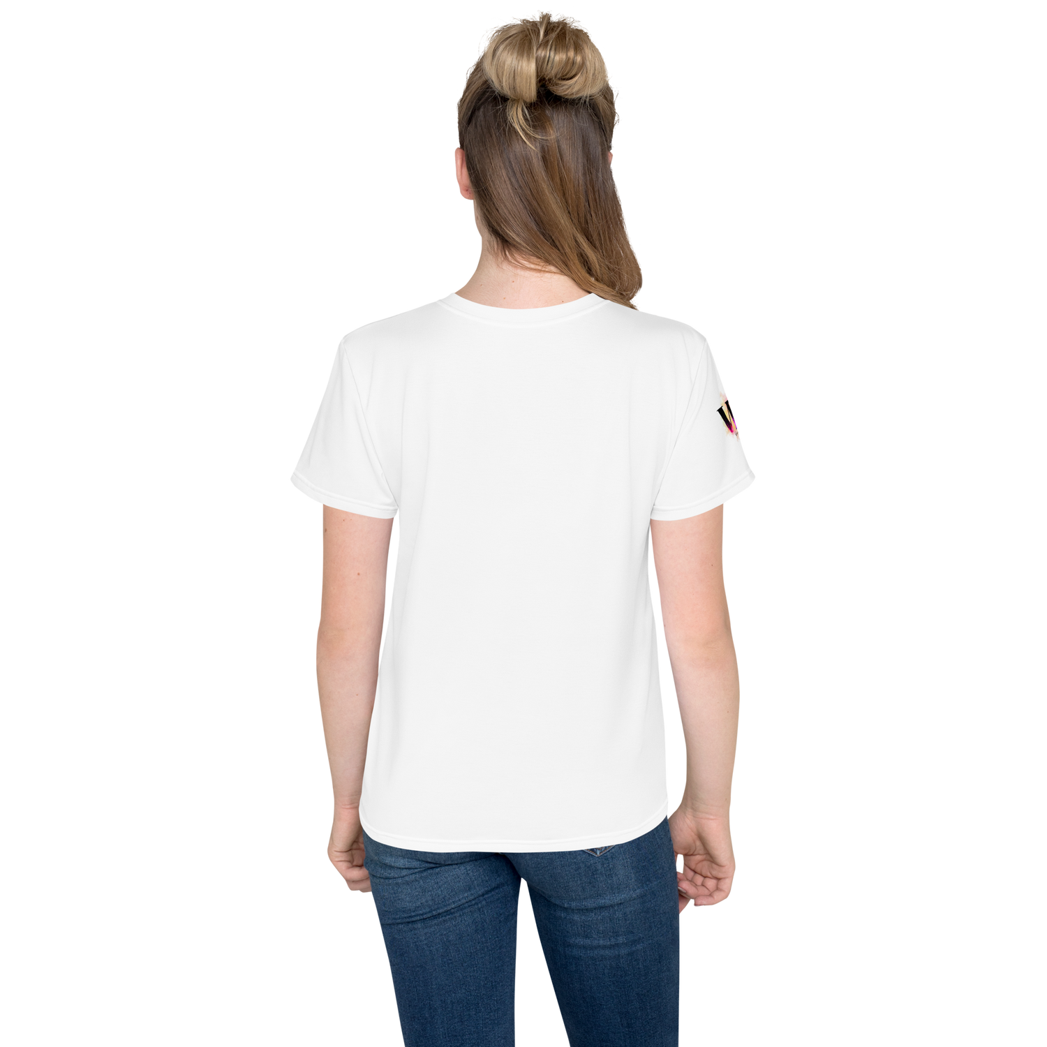 Youth Crew Neck T-Shirt – Nautical Anchor Graphic | Soft White Cotton Tee for Kids | Voce Lindx
