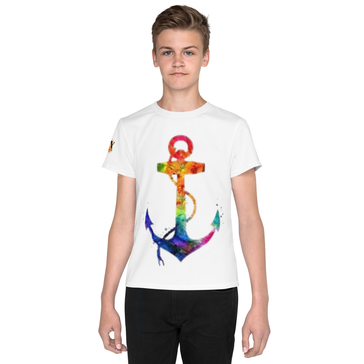 Youth Crew Neck T-Shirt – Pink Flower Graphic | White Cotton Tee for Kids | Voce Lindx