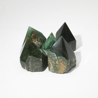Green Aventurine Polished Crystal Points, Set of 5-6
