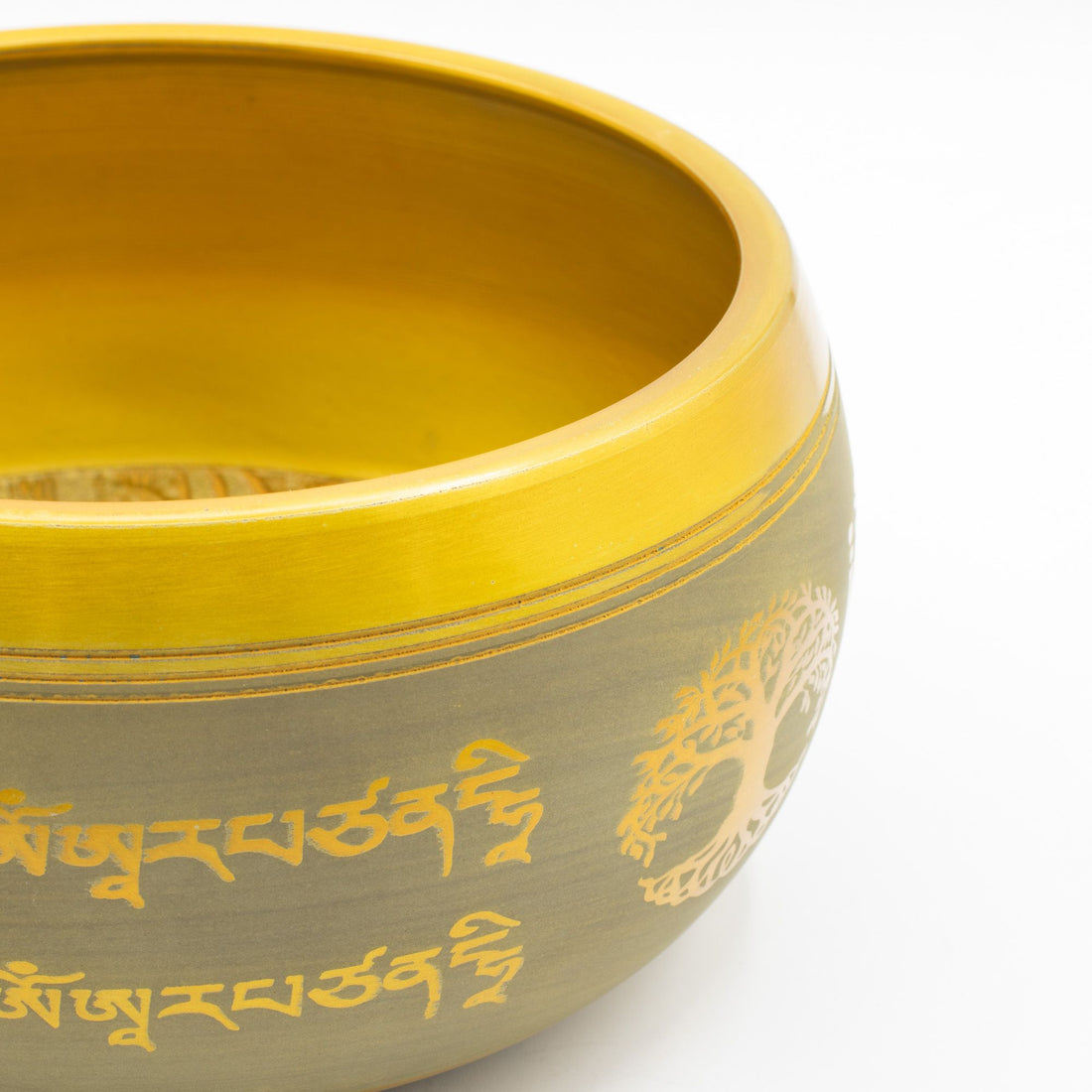 Large Tibetan Singing Bowl, Tree of Life Design, Copper 19cm – photo 2