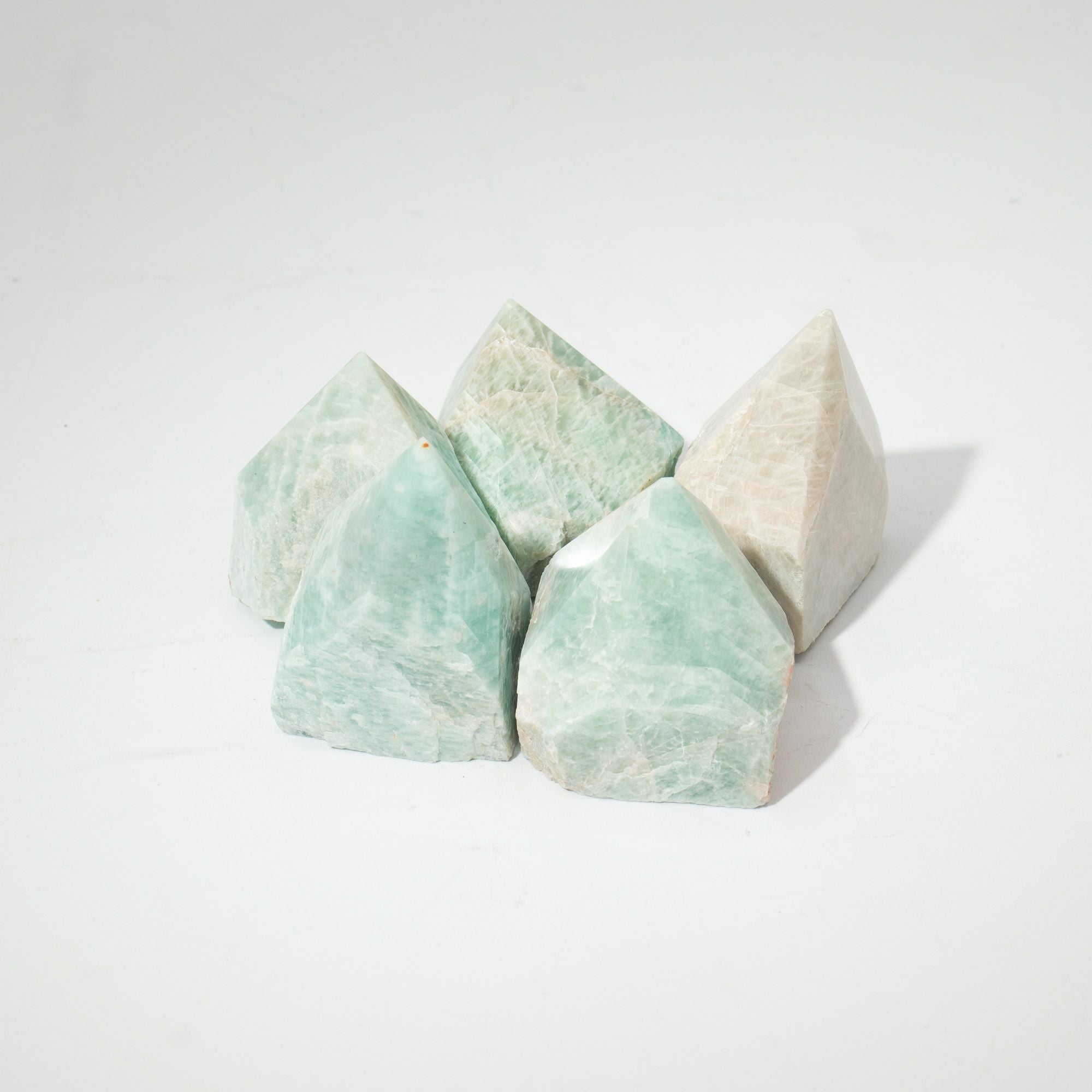 Amazonite Polished Crystal Points, Set of 5-6