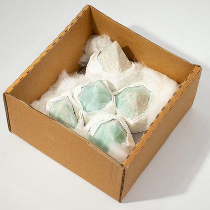 Amazonite Polished Crystal Points, Set of 5-6