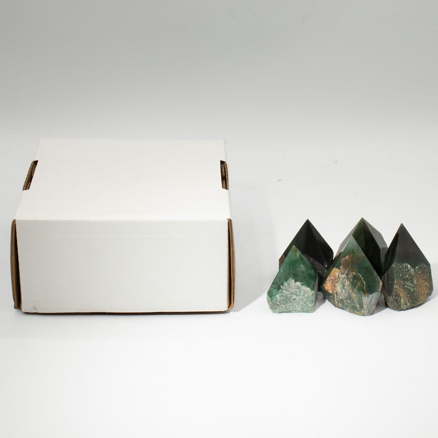 Green Aventurine Polished Crystal Points, Set of 5-6