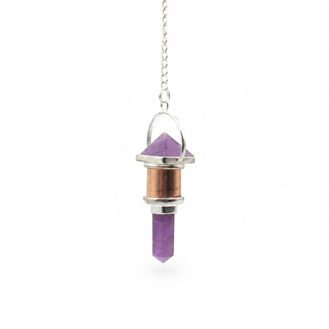 Violet Engine Amethyst Copper Pendulum – photo 2