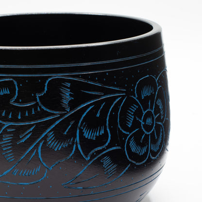 Cauldron Tibetan Singing Bowl, Magic Mushroom, Blue 15cm