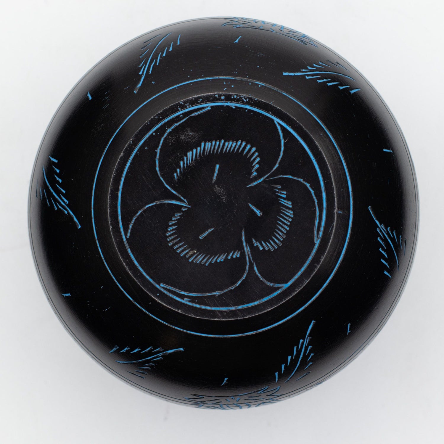 Cauldron Tibetan Singing Bowl, Magic Mushroom, Blue 15cm