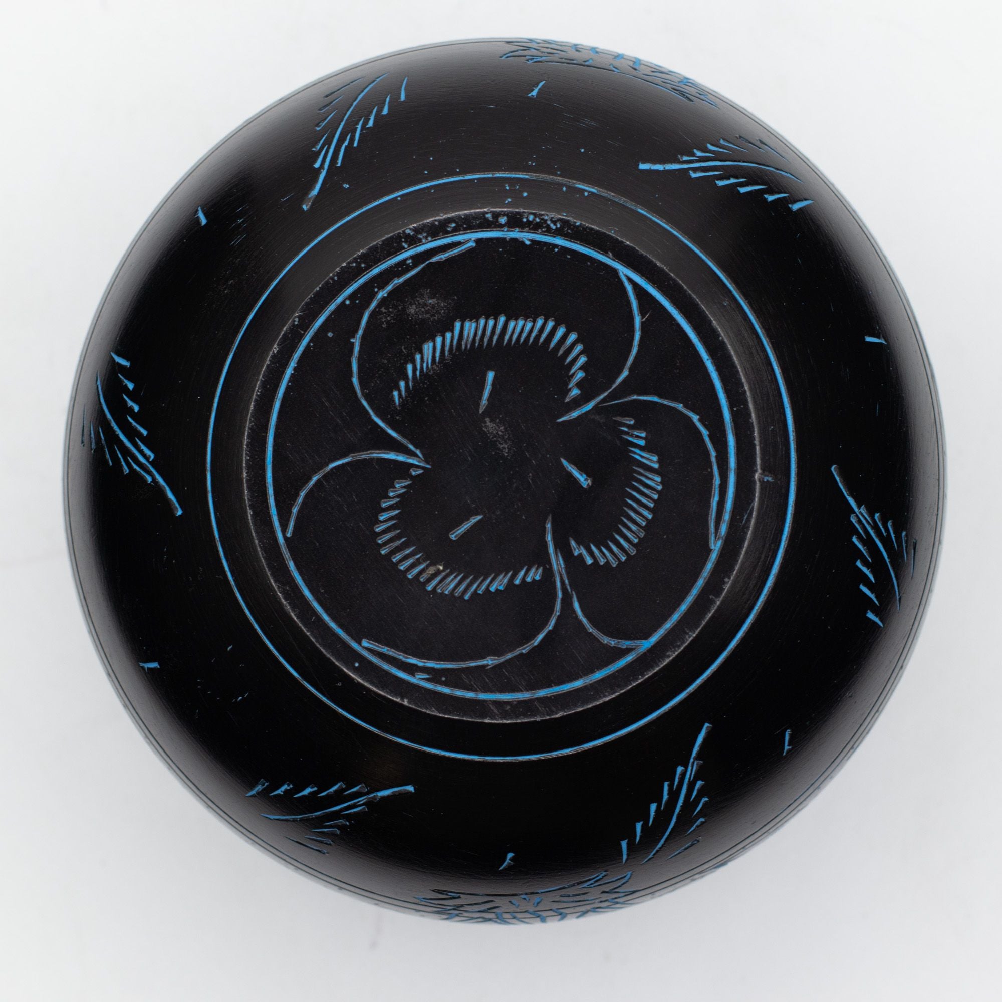 Cauldron Tibetan Singing Bowl, Magic Mushroom, Blue 15cm