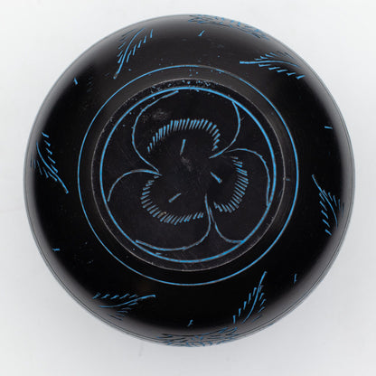 Cauldron Tibetan Singing Bowl, Magic Mushroom, Blue 15cm