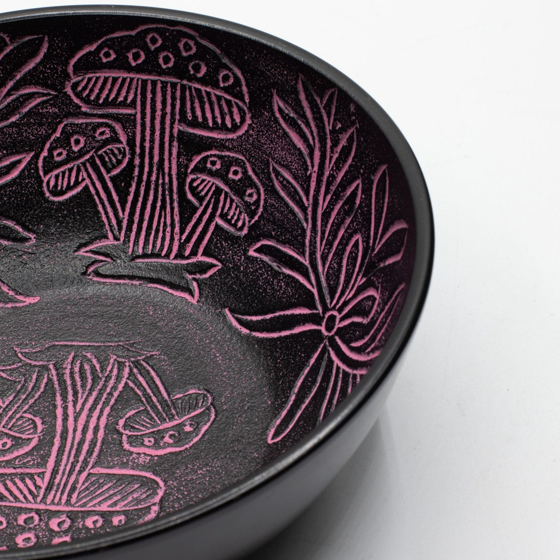 Tibetan Singing Bowl - Magic Mushroom Design, Pink