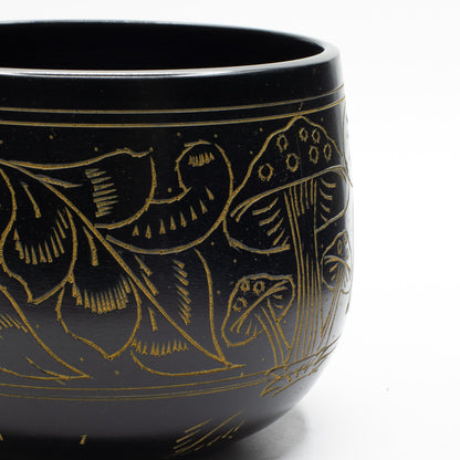 Cauldron Tibetan Singing Bowl, Magic Mushroom, Yellow 15cm