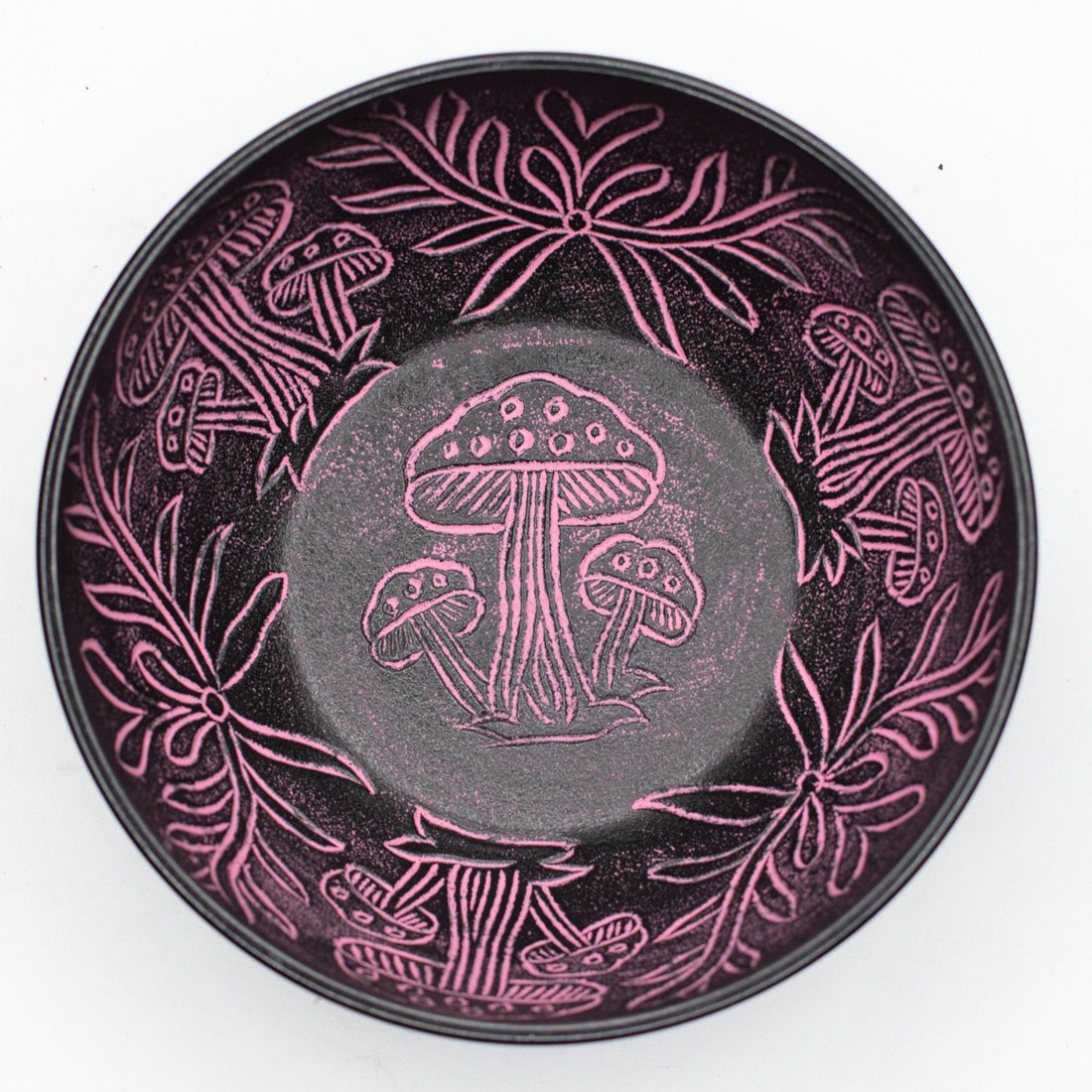 Tibetan Singing Bowl, Magic Mushroom Design, Pink 20cm – photo 2