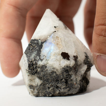 Rainbow Moonstone Polished Crystal Points, Set of 5-6