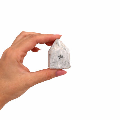 Rainbow Moonstone Polished Crystal Points, Set of 5-6