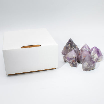 Amethyst Polished Crystal Points, Set of 5-6 (A Grade)