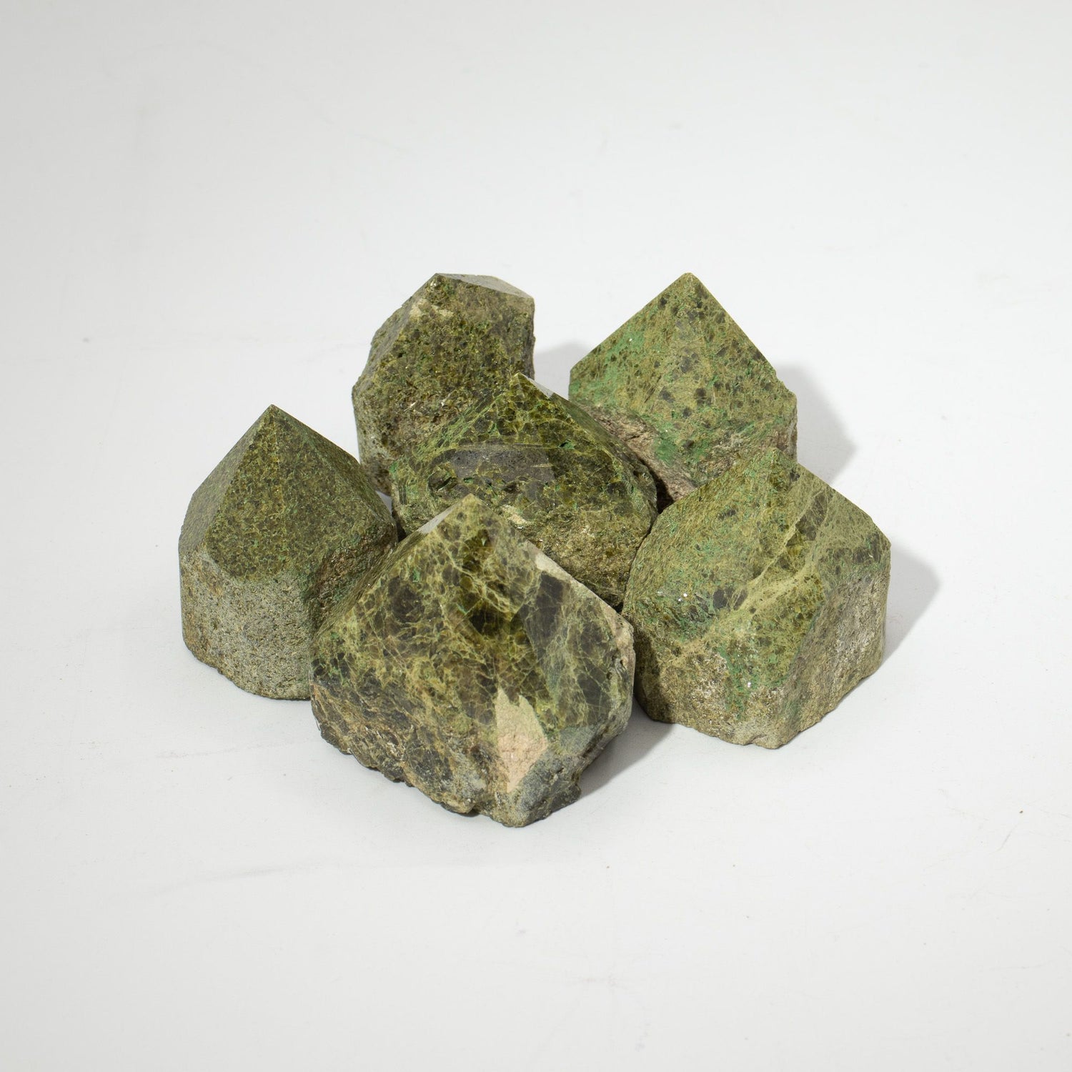 Epidote Polished Crystal Points, Set of 5-6 (A Grade)