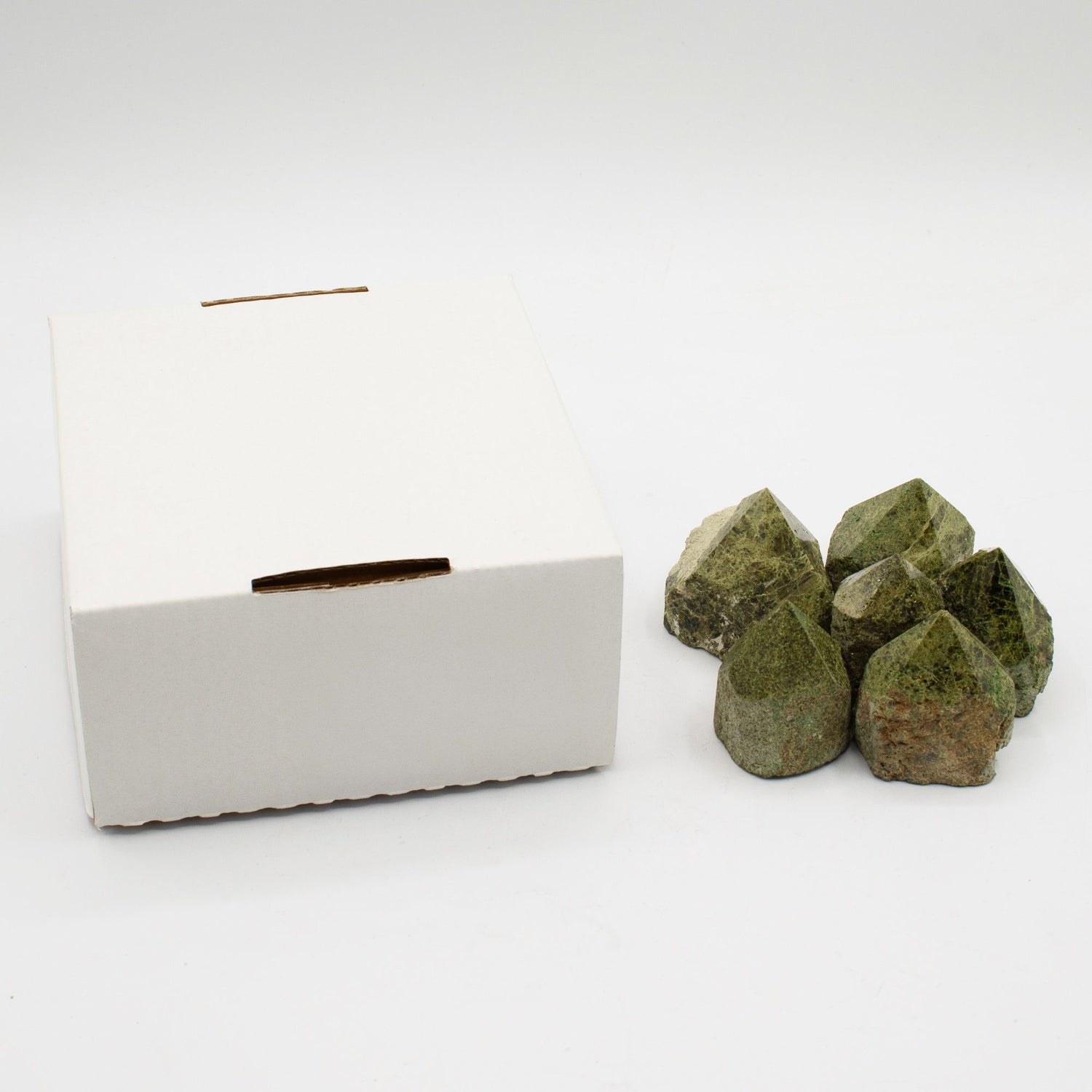 Epidote Polished Crystal Points, Set of 5-6 (A Grade)