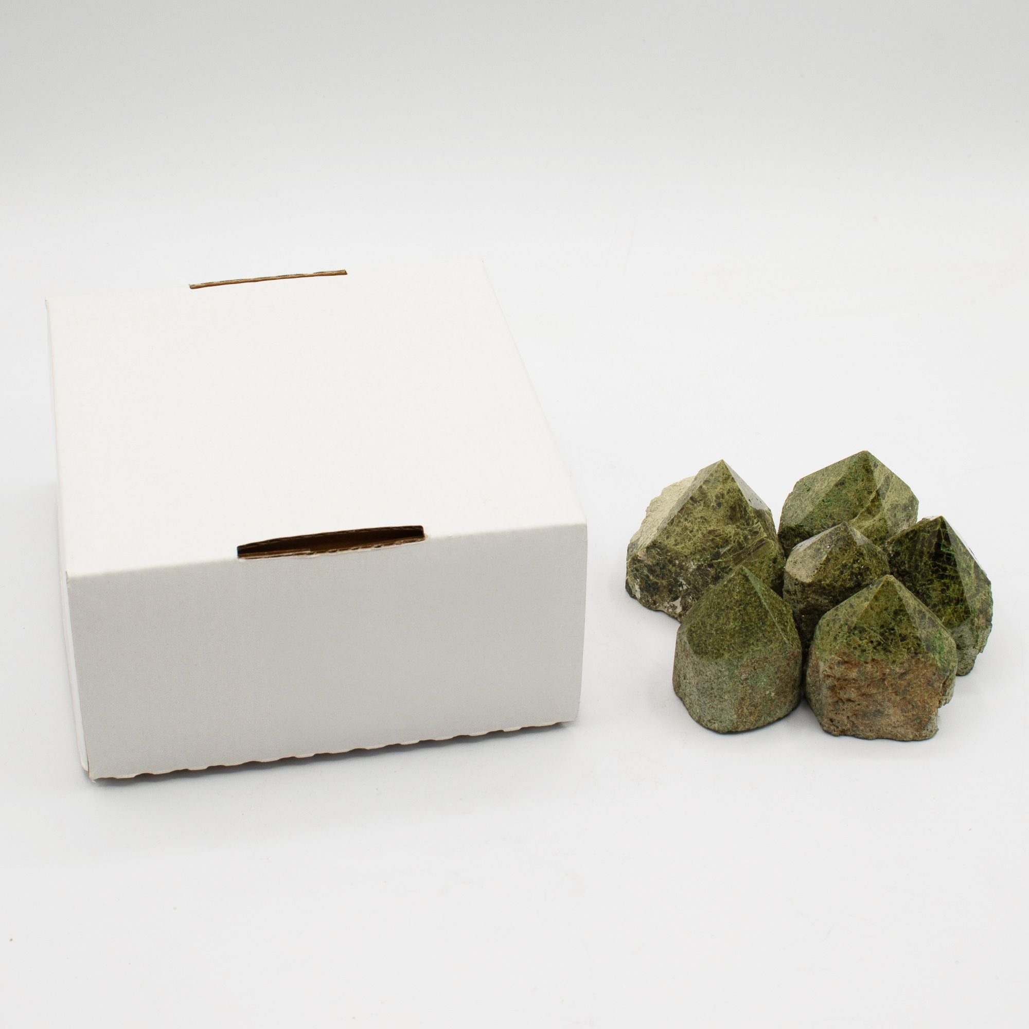 Epidote Polished Crystal Points, Set of 5-6 (A Grade)