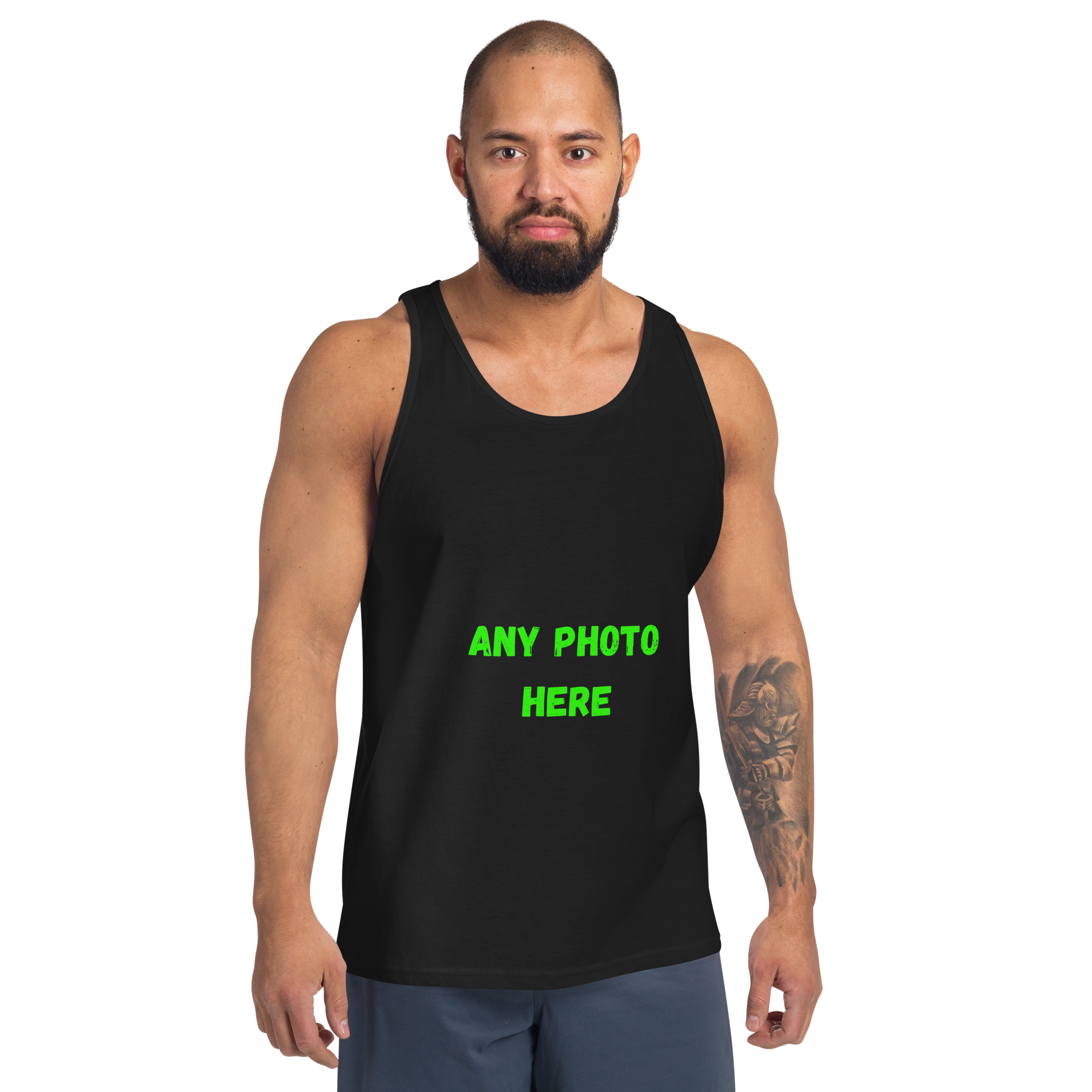 VOCE LINDX Short Sleeve T‑Shirt – Upload Your Photo or Image – 100 % Cotton Jersey, Personalised &amp; Comfortable