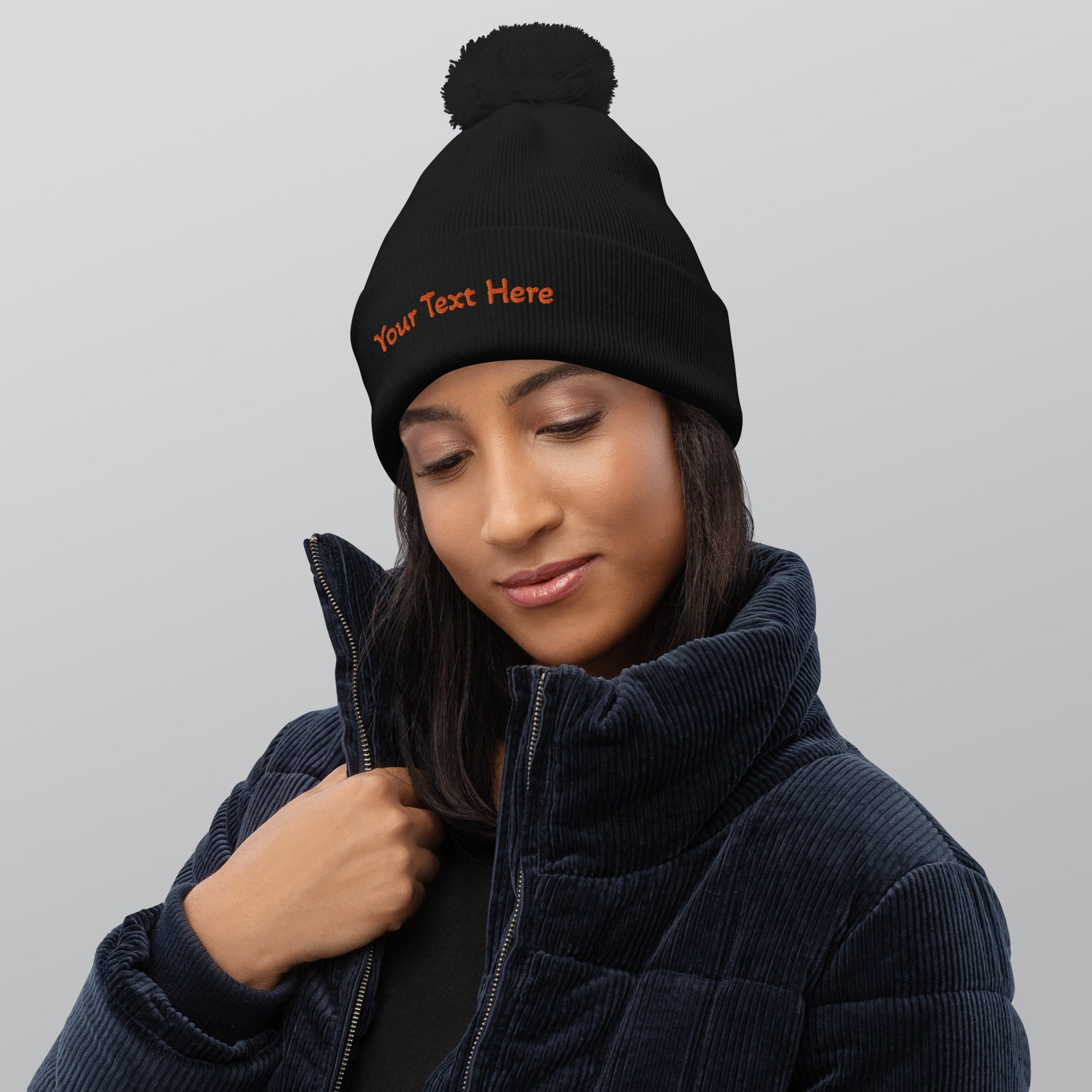 VOCE LINDX Pom‑Pom Beanie – Double‑Layer Knit, Recycled Blend, Soft &amp; Inclusive Winter Hat