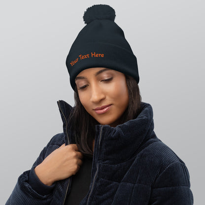 VOCE LINDX Pom‑Pom Beanie – Double‑Layer Knit, Recycled Blend, Soft &amp; Inclusive Winter Hat
