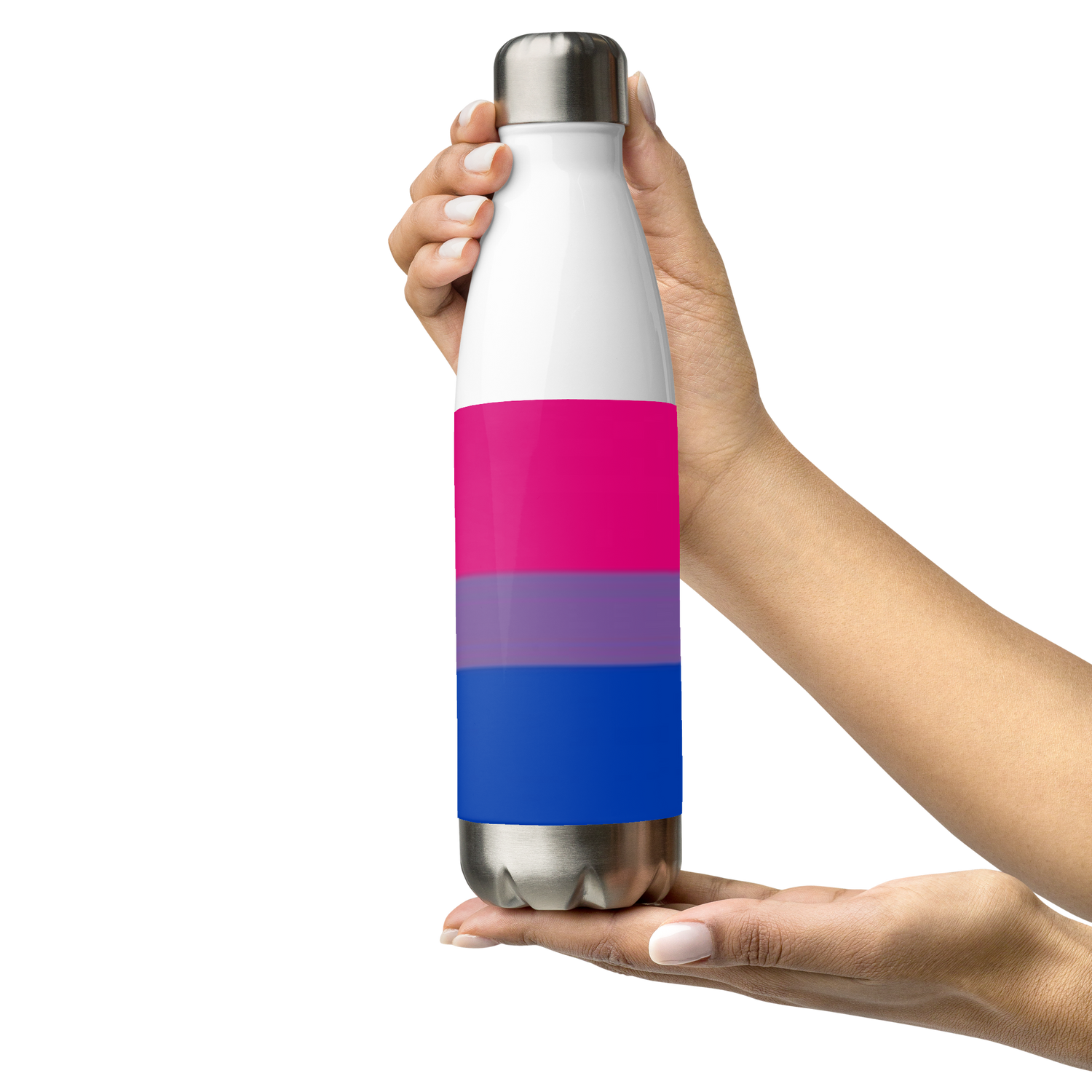 VOCE LINDX Bisexual Flag Stainless Steel Water Bottle – 500ml Double-Walled, Leak-Proof, Gloss Finish