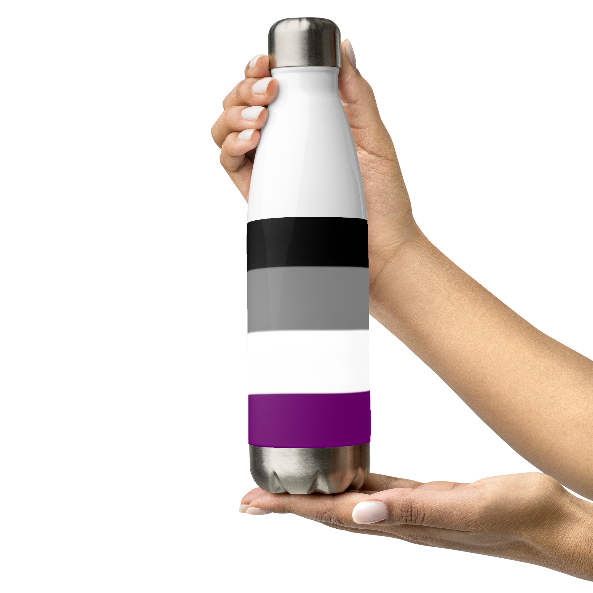 VOCE LINDX Asexual Flag Stainless Steel Water Bottle – 500 ml Vacuum-Insulated, Leak-Proof, Colourful Design