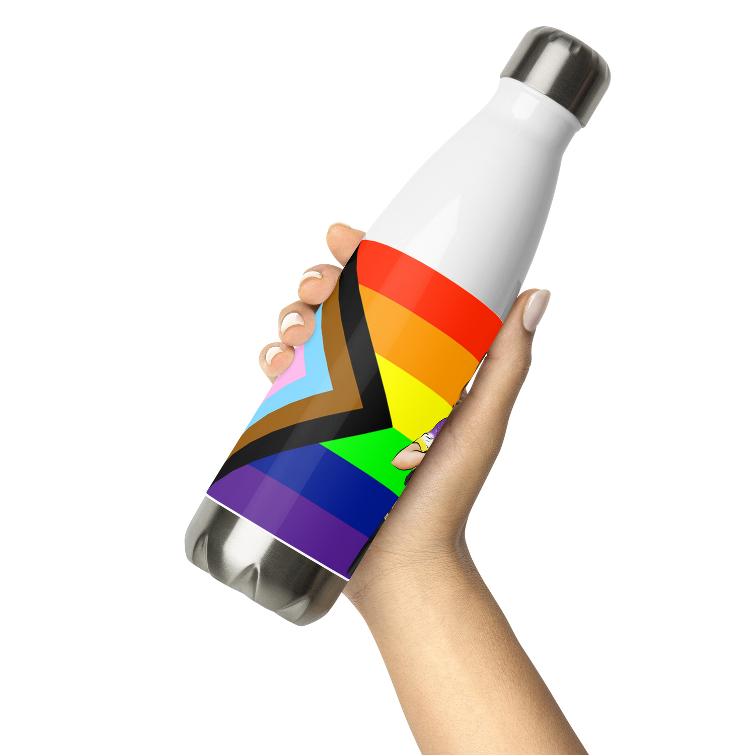 VOCE LINDX Intersex-Inclusive Nonbinary “Gender Is Over” Stainless Steel Water Bottle – 500 ml Vacuum Flask, Leak‑Proof