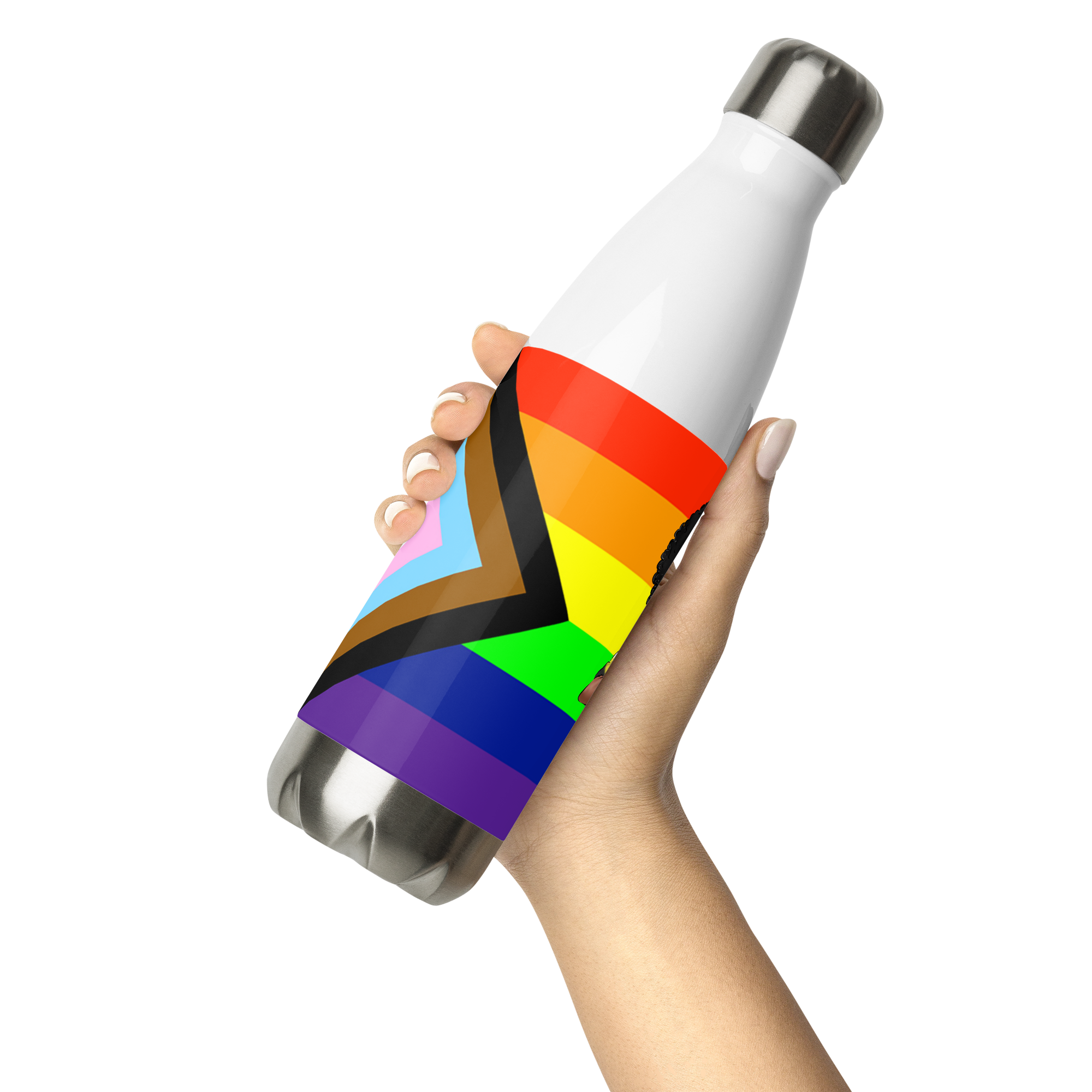 VOCE LINDX Non‑Binary &amp; Intersex‑Inclusive Pride Stainless Steel Water Bottle – 500 ml Vacuum‑Insulated, Leak‑Proof