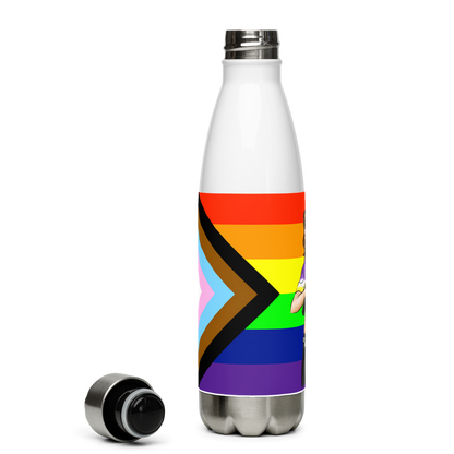VOCE LINDX Intersex-Inclusive Nonbinary “Gender Is Over” Stainless Steel Water Bottle – 500 ml Vacuum Flask, Leak‑Proof