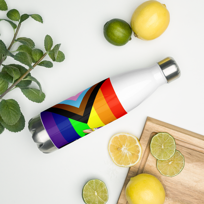 VOCE LINDX Intersex-Inclusive Nonbinary “Gender Is Over” Stainless Steel Water Bottle – 500 ml Vacuum Flask, Leak‑Proof