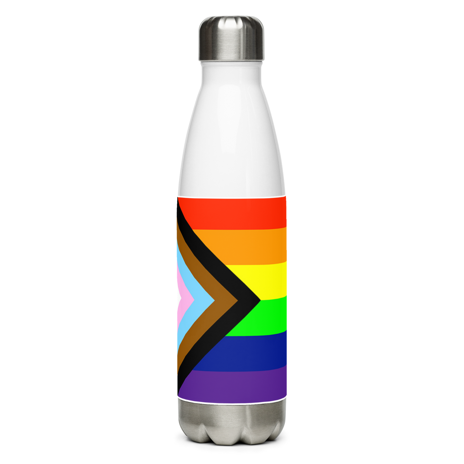 Intersex-Inclusive Pride Flag Stainless Steel Water Bottle – 500ml Reusable BPA-Free Insulated Flask | LGBTQIA+ Equality Design