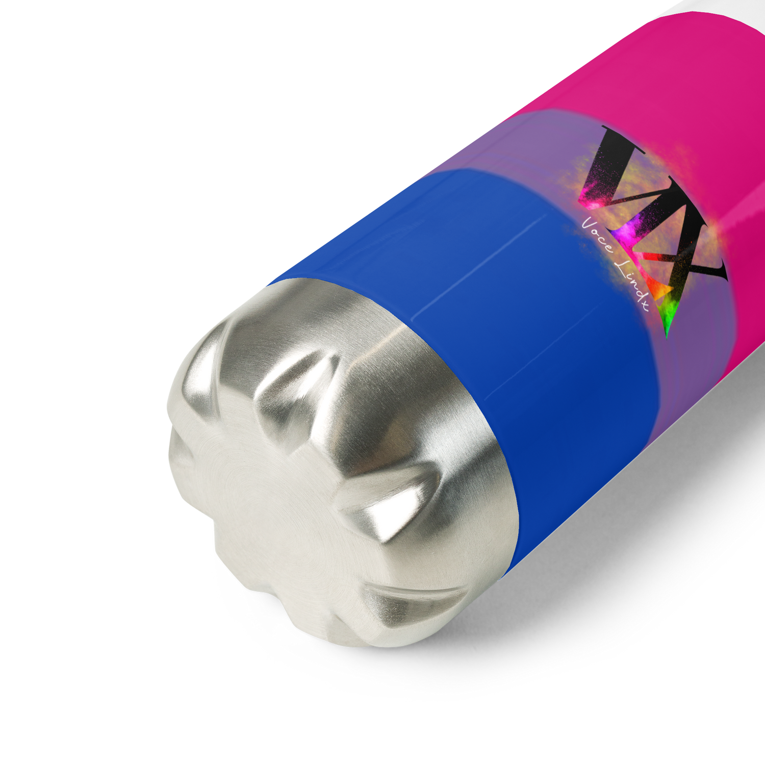 VOCE LINDX Bisexual Flag Stainless Steel Water Bottle – 500ml Double-Walled, Leak-Proof, Gloss Finish