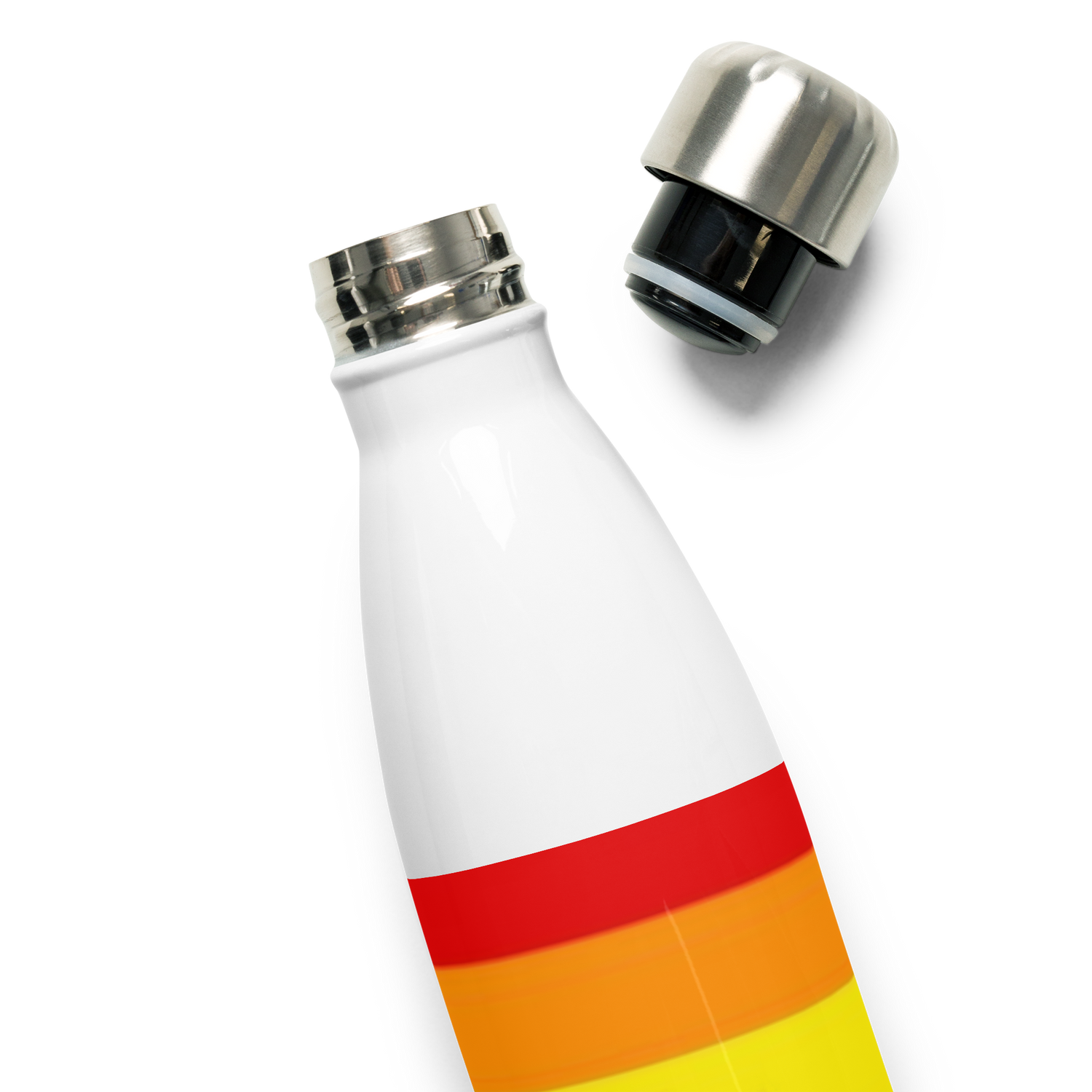 VOCE LINDX LGBTQIA+ 6‑Colours Flag Stainless Steel Water Bottle – 500 ml Vacuum‑Insulated, Leak‑Proof, Gloss Finish