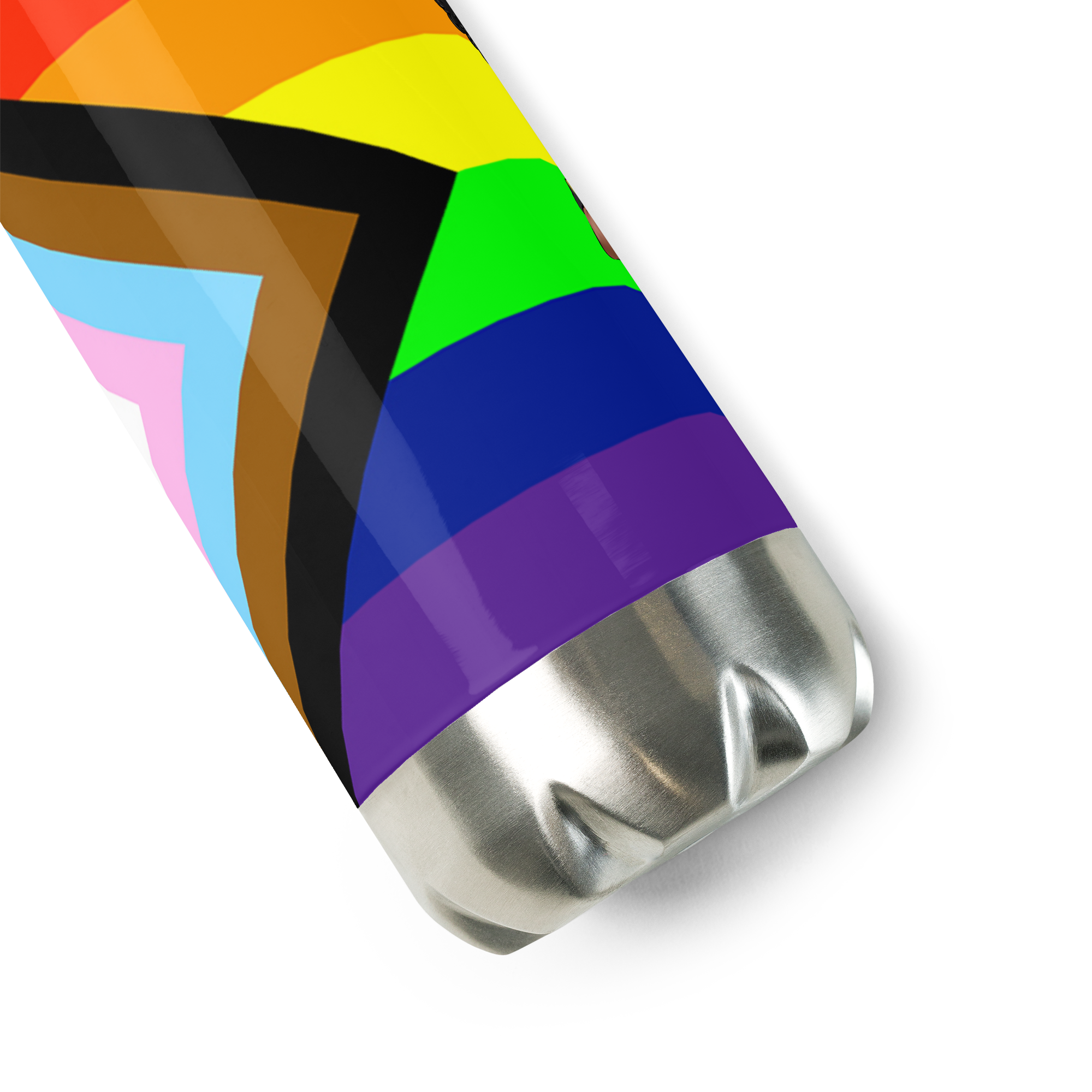 VOCE LINDX Non‑Binary &amp; Intersex‑Inclusive Pride Stainless Steel Water Bottle – 500 ml Vacuum‑Insulated, Leak‑Proof