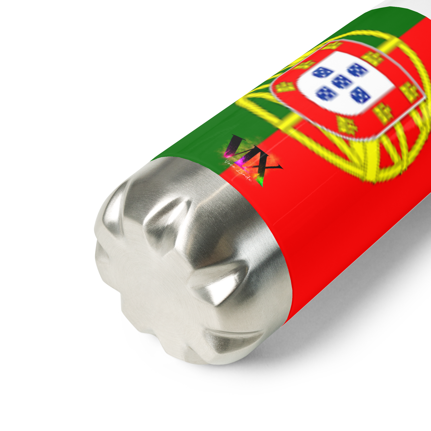 VOCE LINDX Portugal Flag Stainless Steel Water Bottle – 500ml Vacuum-Insulated, Leak-Proof, BPA-Free Flask