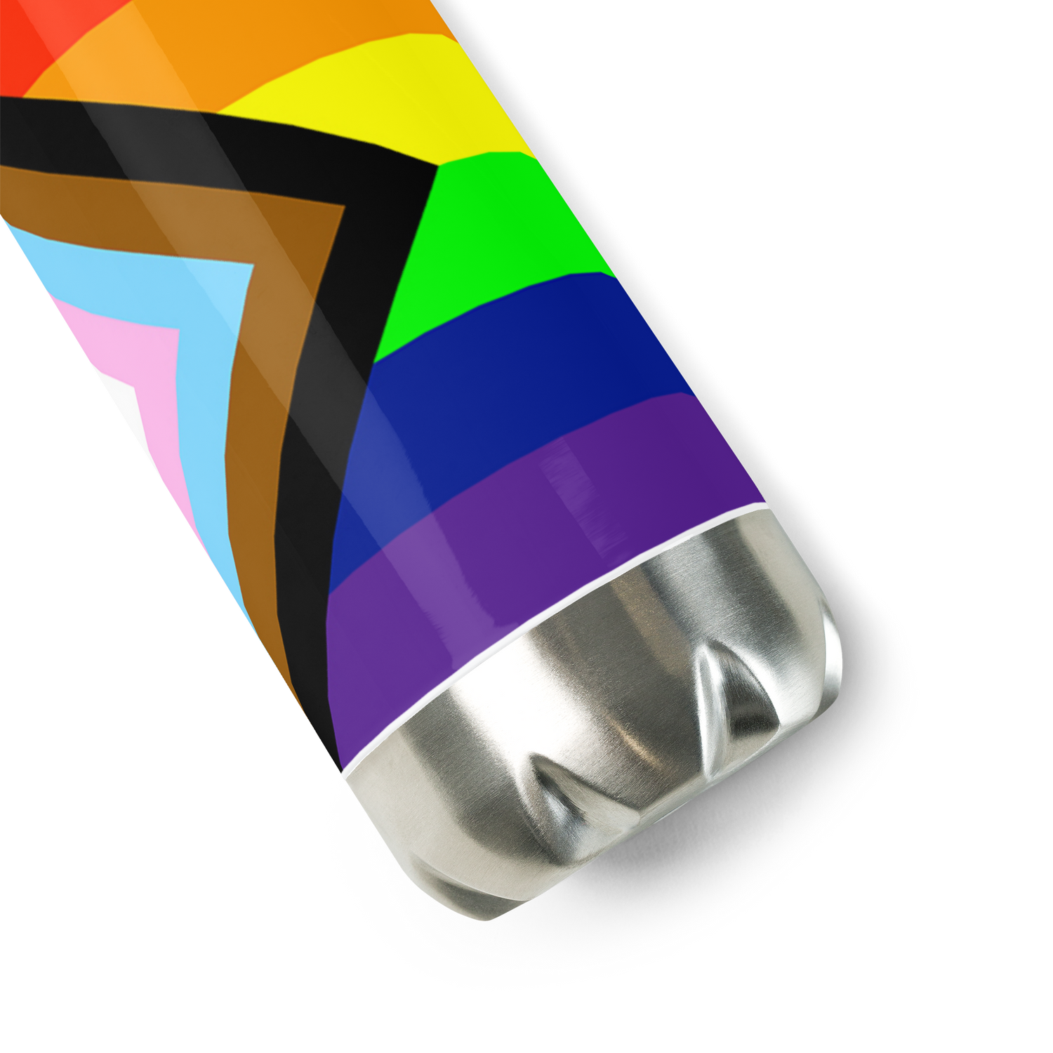 Intersex-Inclusive Pride Flag Stainless Steel Water Bottle – 500ml Reusable BPA-Free Insulated Flask | LGBTQIA+ Equality Design