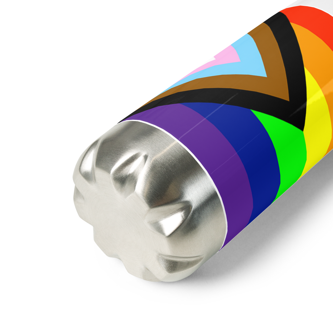 Intersex-Inclusive Pride Flag Stainless Steel Water Bottle – photo 2