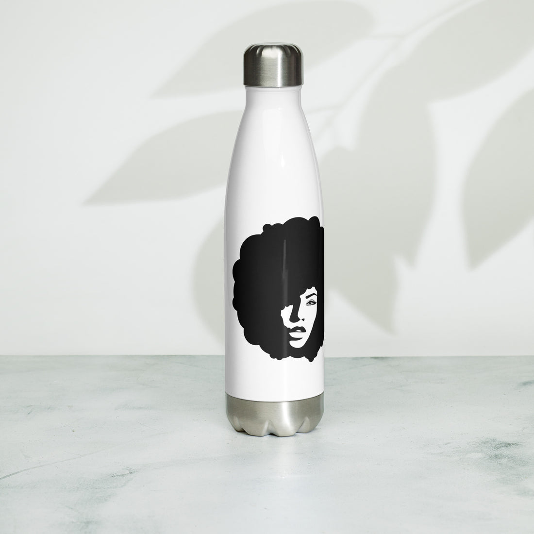 Natural Black Hair Stainless Steel Water Bottle - Inclusive Gender-Neutral 500ml